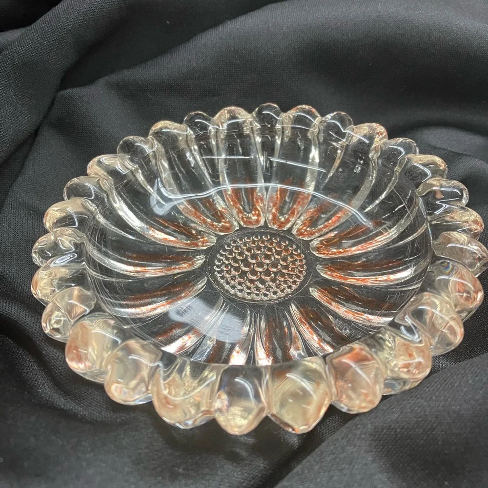 Vintage Assorted Lot of 2 Glass Ashtray/Trinket Holder